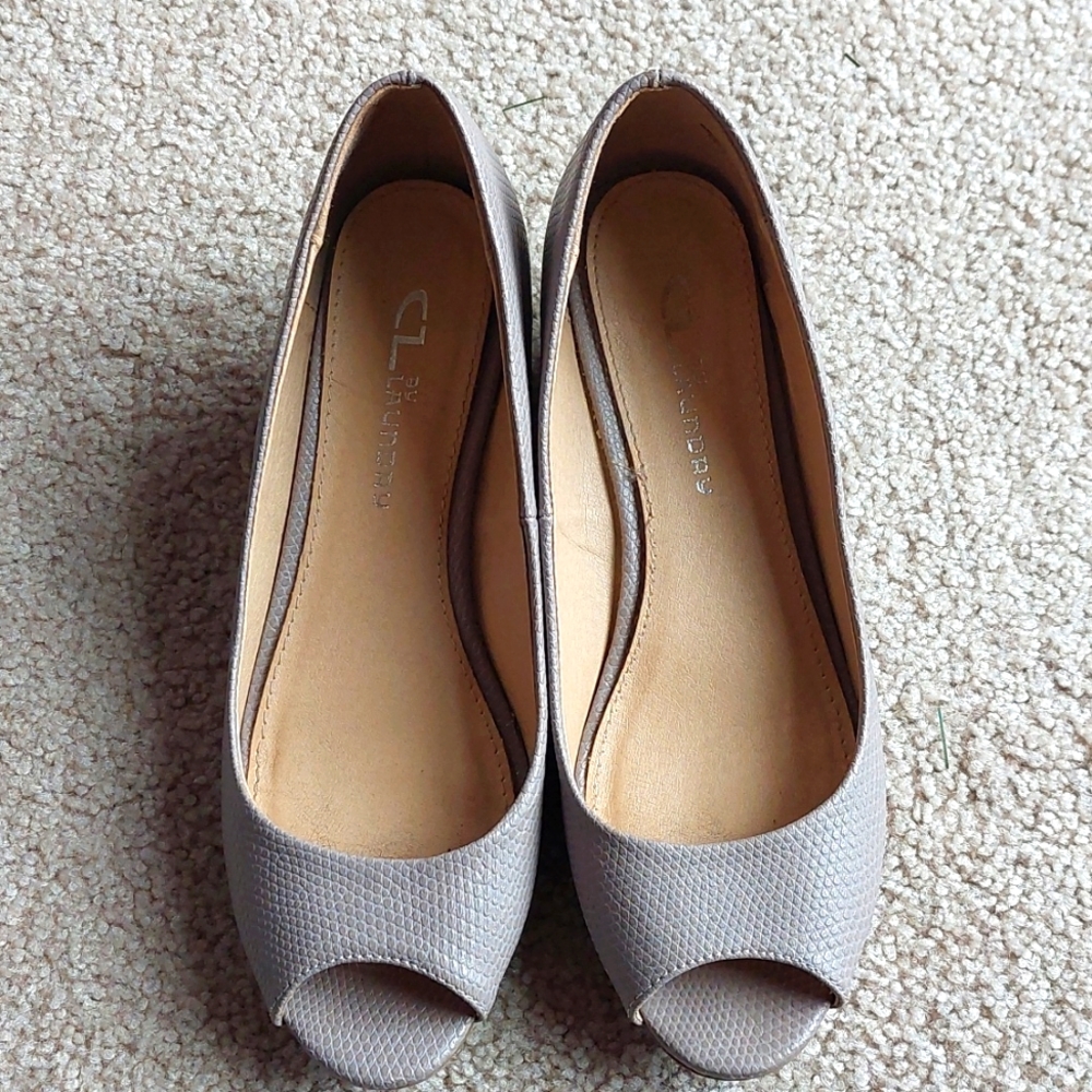 Low Wedge heels with Open Toe Size 7.5 from CL by Laundry